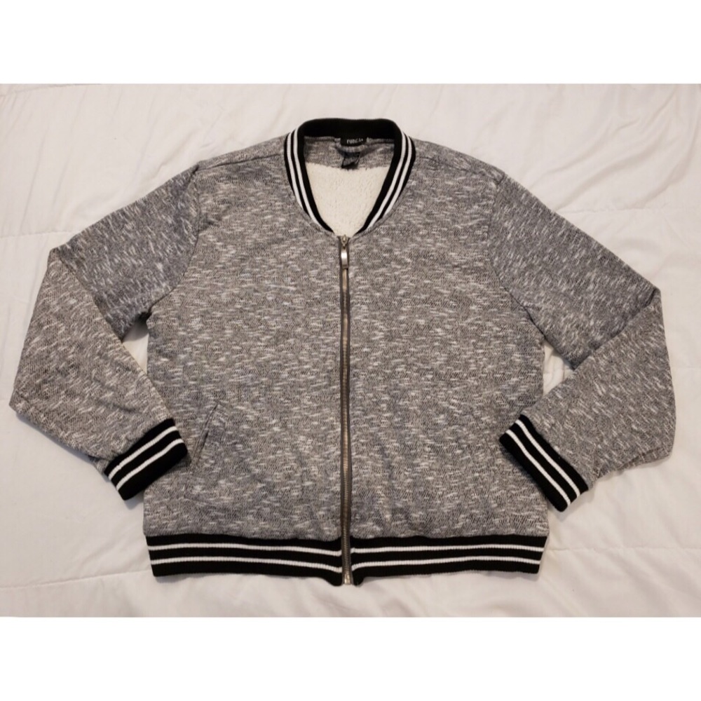 Rue21 faux fur letterman style jacket/coat